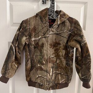 Game Winner Camouflaged Camo Hooded Jacket Size Youth Boy Small